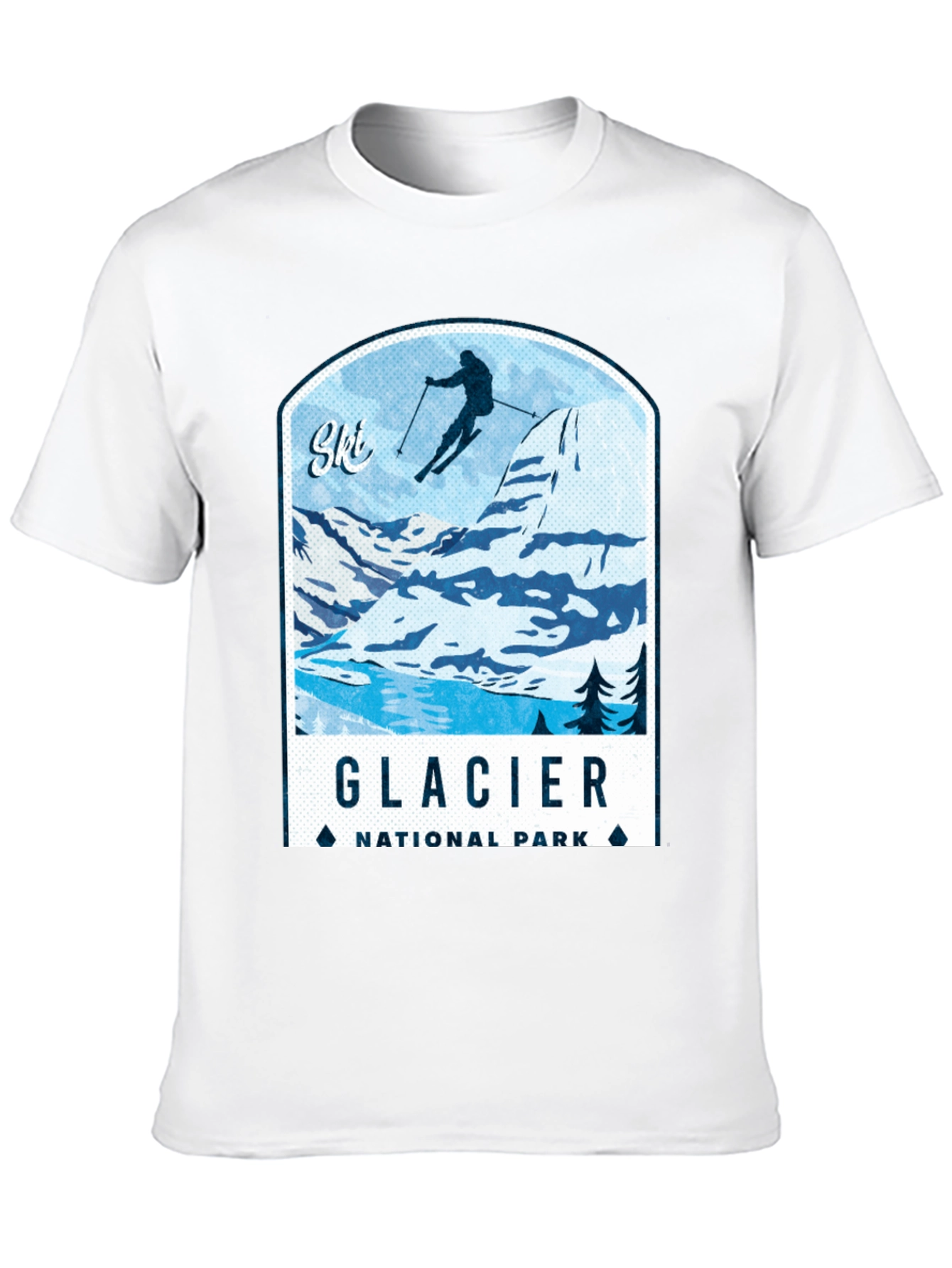 Glacier National Park Ski T-Shirt