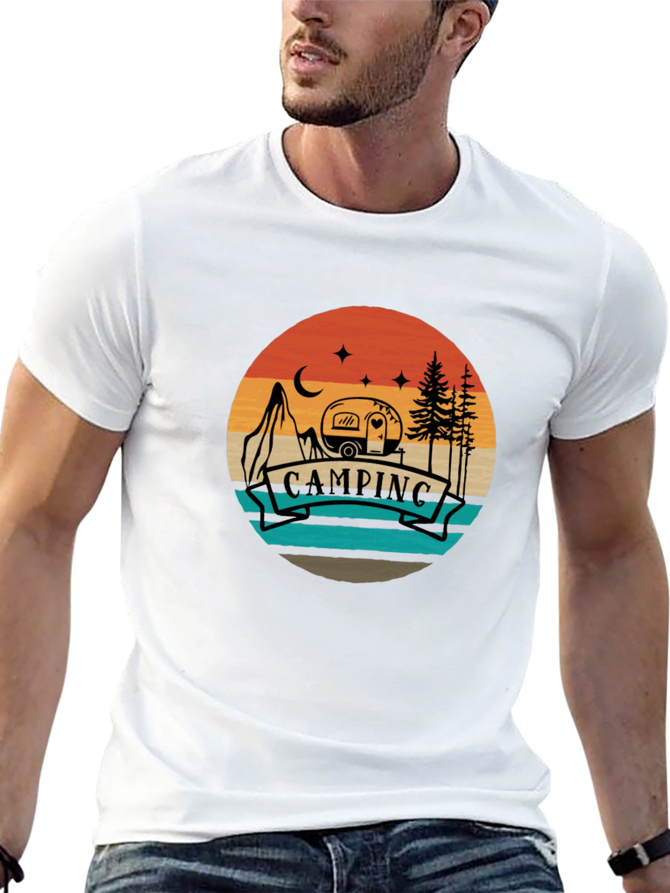 Camping Adventure Tee - Retro Graphic T-Shirt