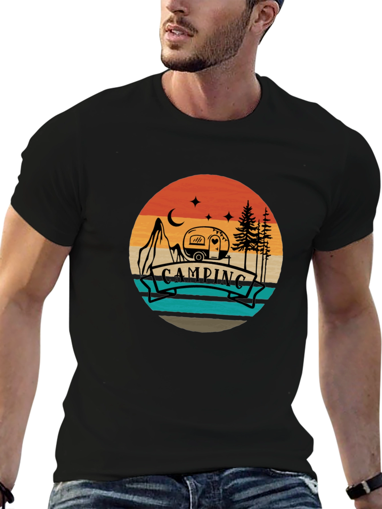 Camping Adventure Tee - Retro Graphic T-Shirt