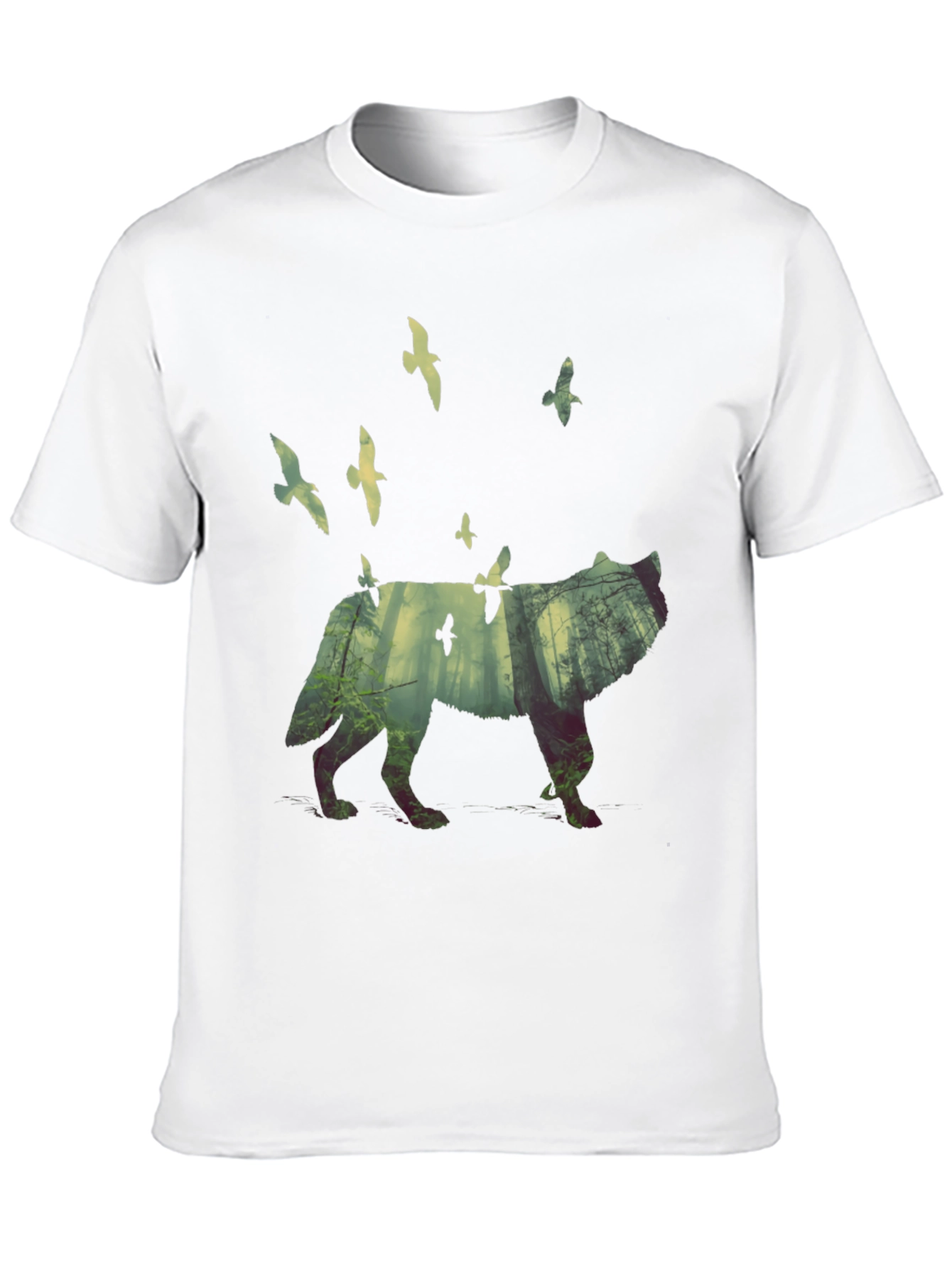 Wolf Forest Graphic T-Shirt - Nature Inspired Tee