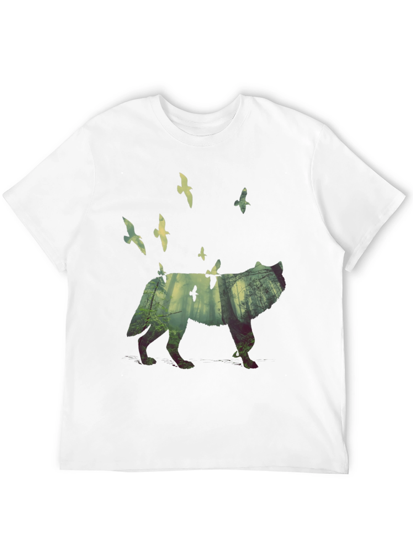 Wolf Forest Graphic T-Shirt - Nature Inspired Tee