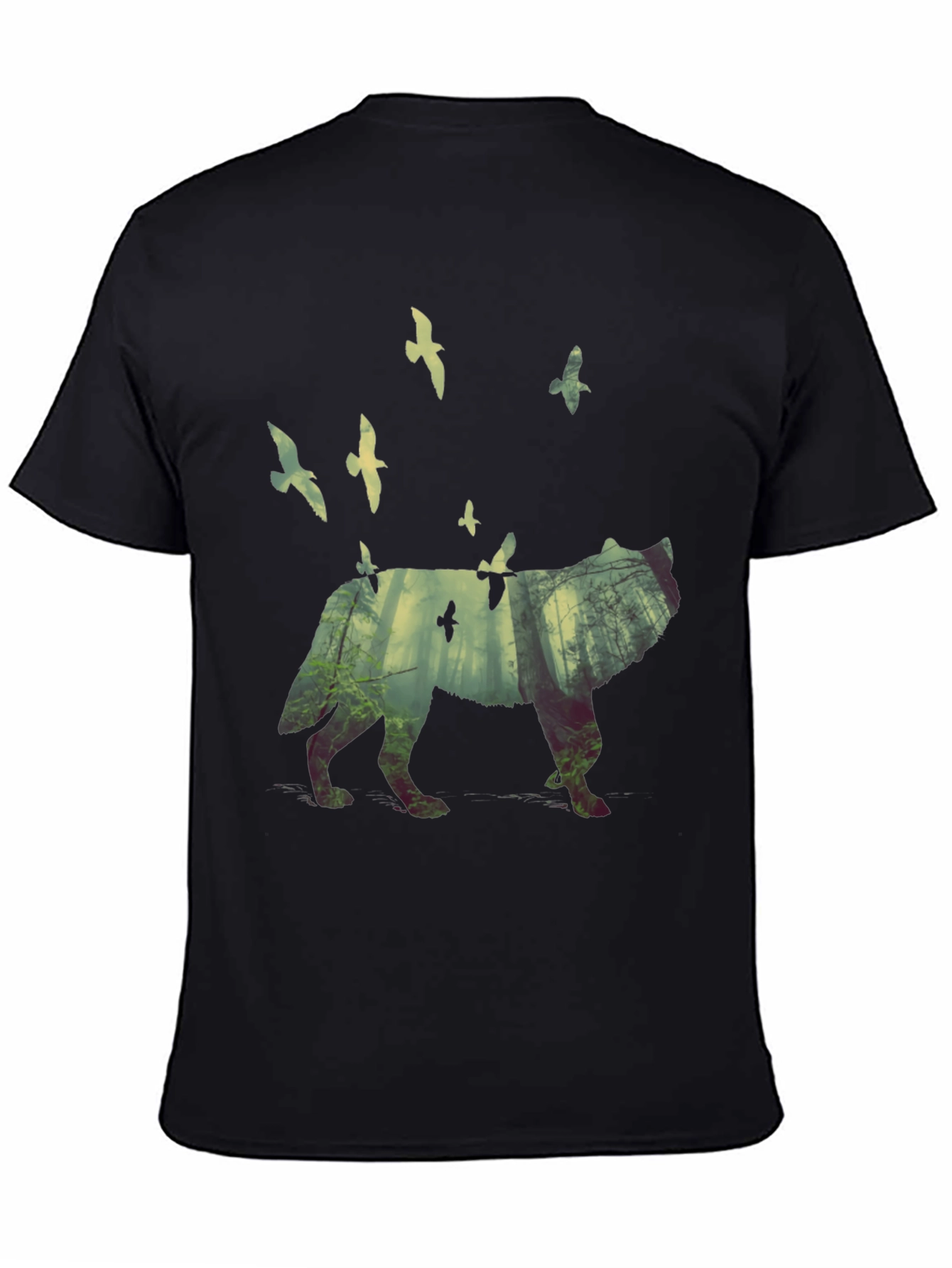 Wolf Forest Graphic T-Shirt - Nature Inspired Tee