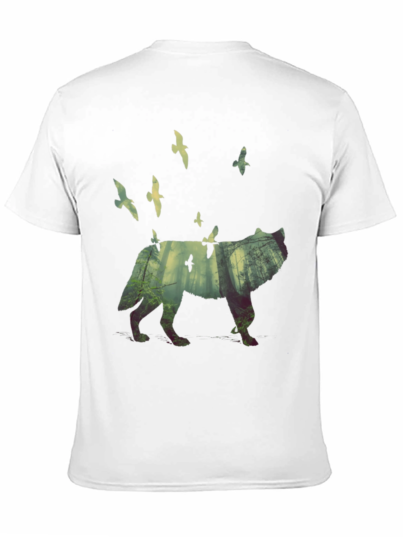Wolf Forest Graphic T-Shirt - Nature Inspired Tee