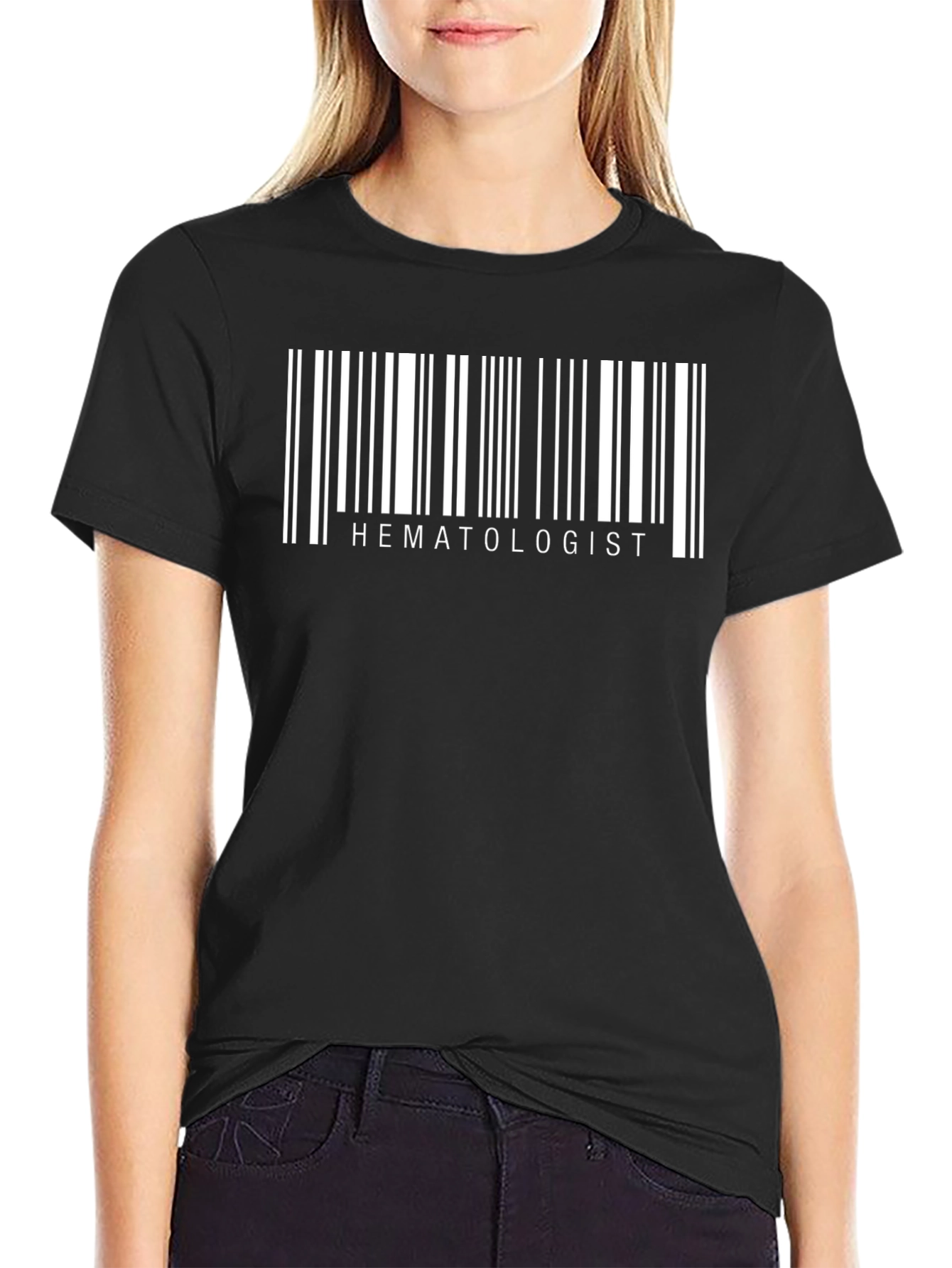 Hematologist Barcode T-Shirt - Black
