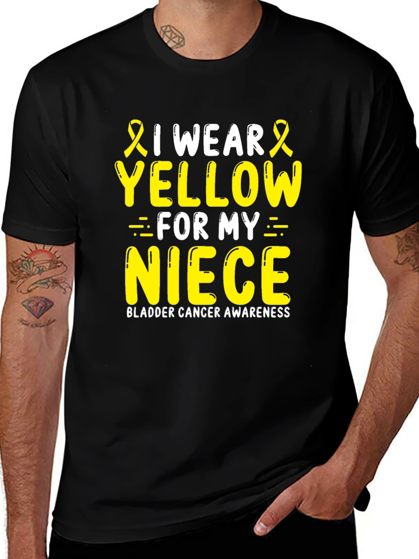 Yellow Niece Bladder Cancer Awareness T-Shirt