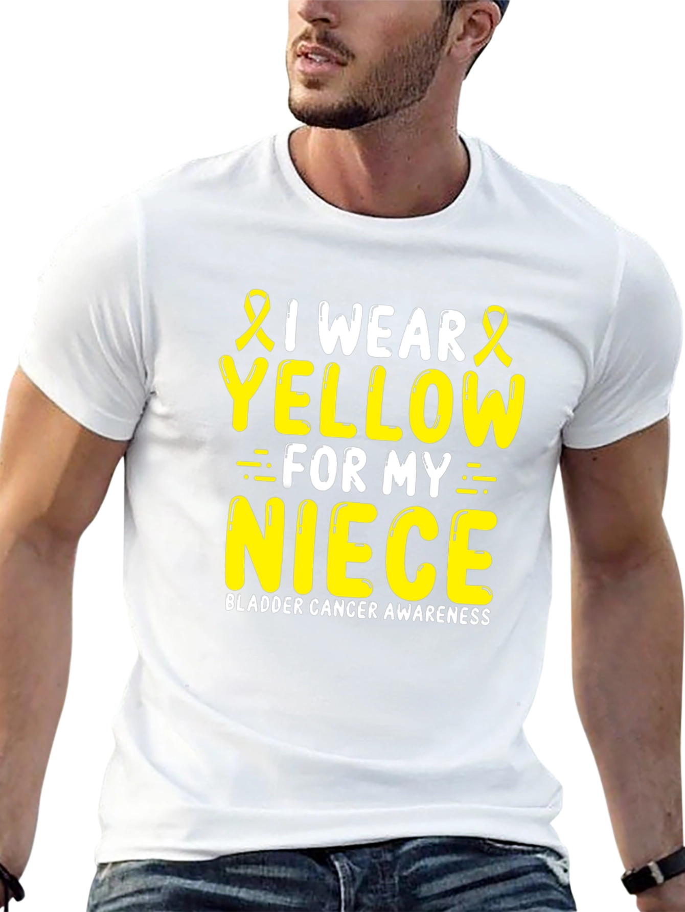 Yellow Niece Bladder Cancer Awareness T-Shirt