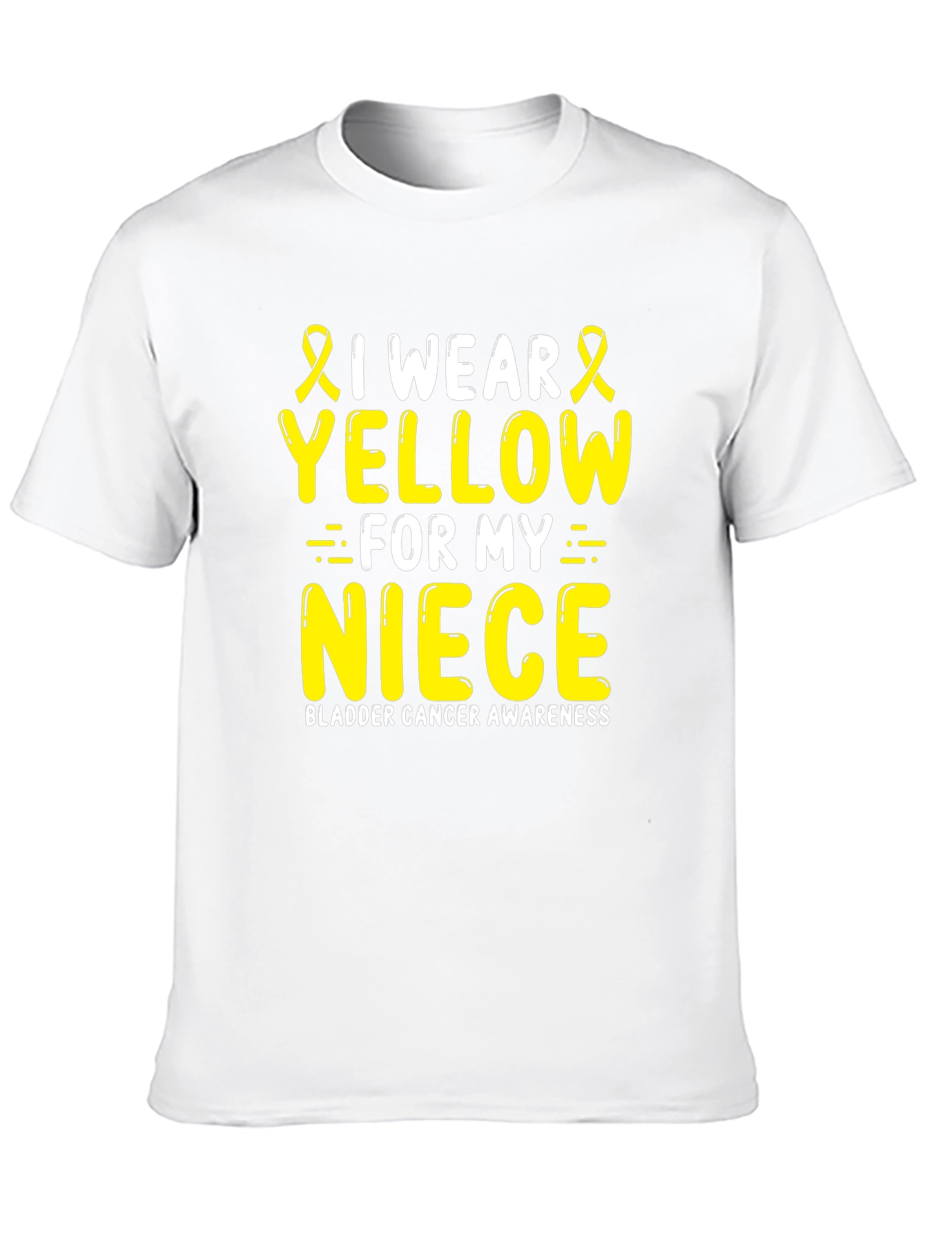 Yellow Niece Bladder Cancer Awareness T-Shirt