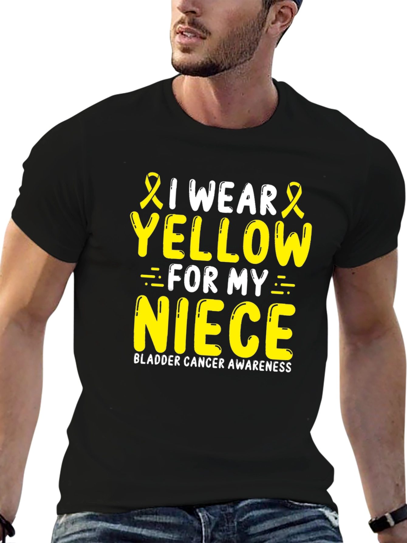 Yellow Niece Bladder Cancer Awareness T-Shirt