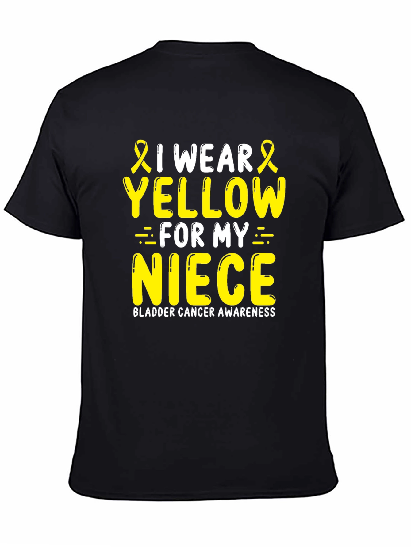 Yellow Niece Bladder Cancer Awareness T-Shirt