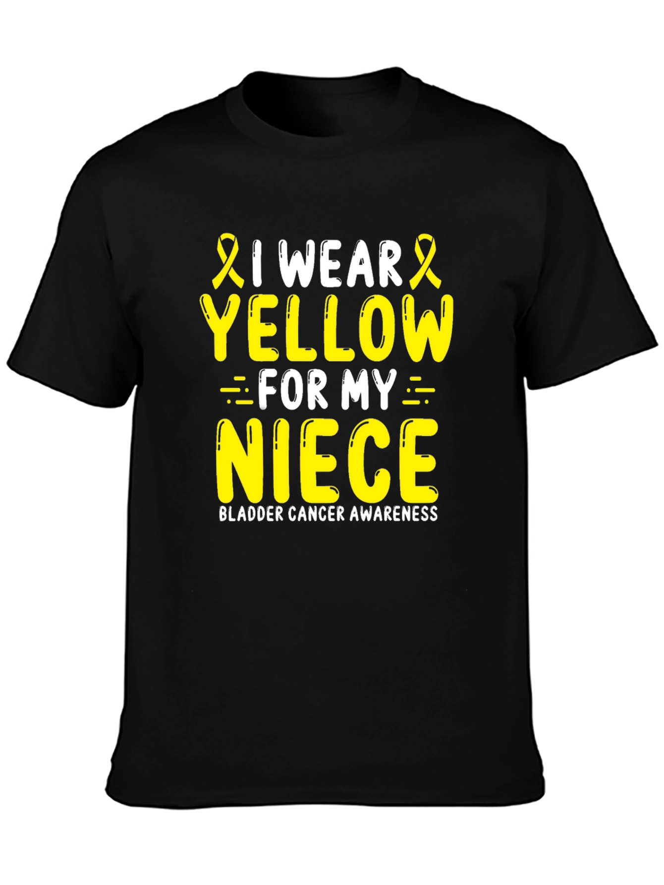 Yellow Niece Bladder Cancer Awareness T-Shirt