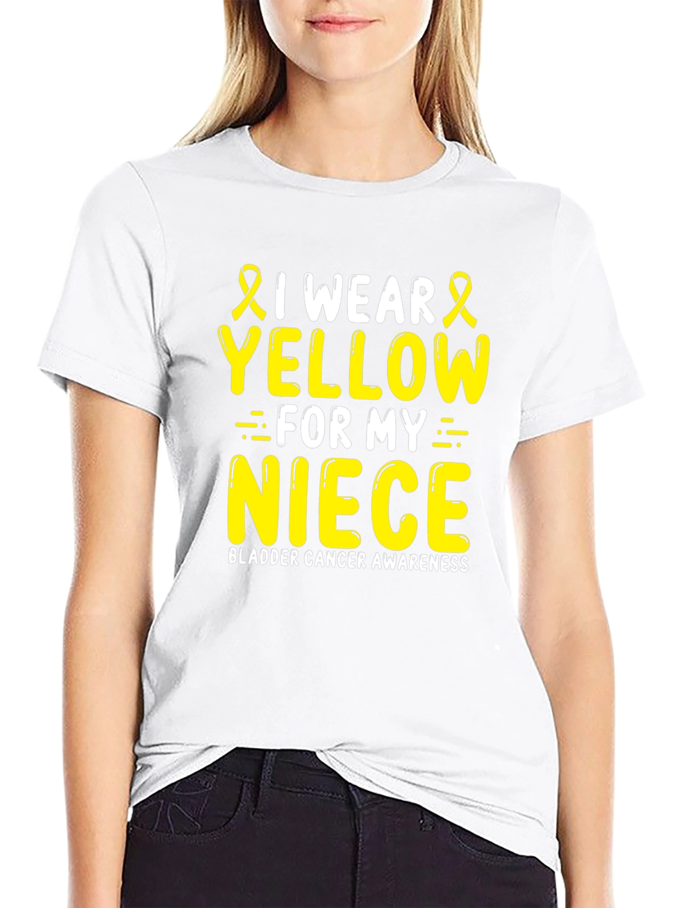 Yellow Niece Bladder Cancer Awareness T-Shirt