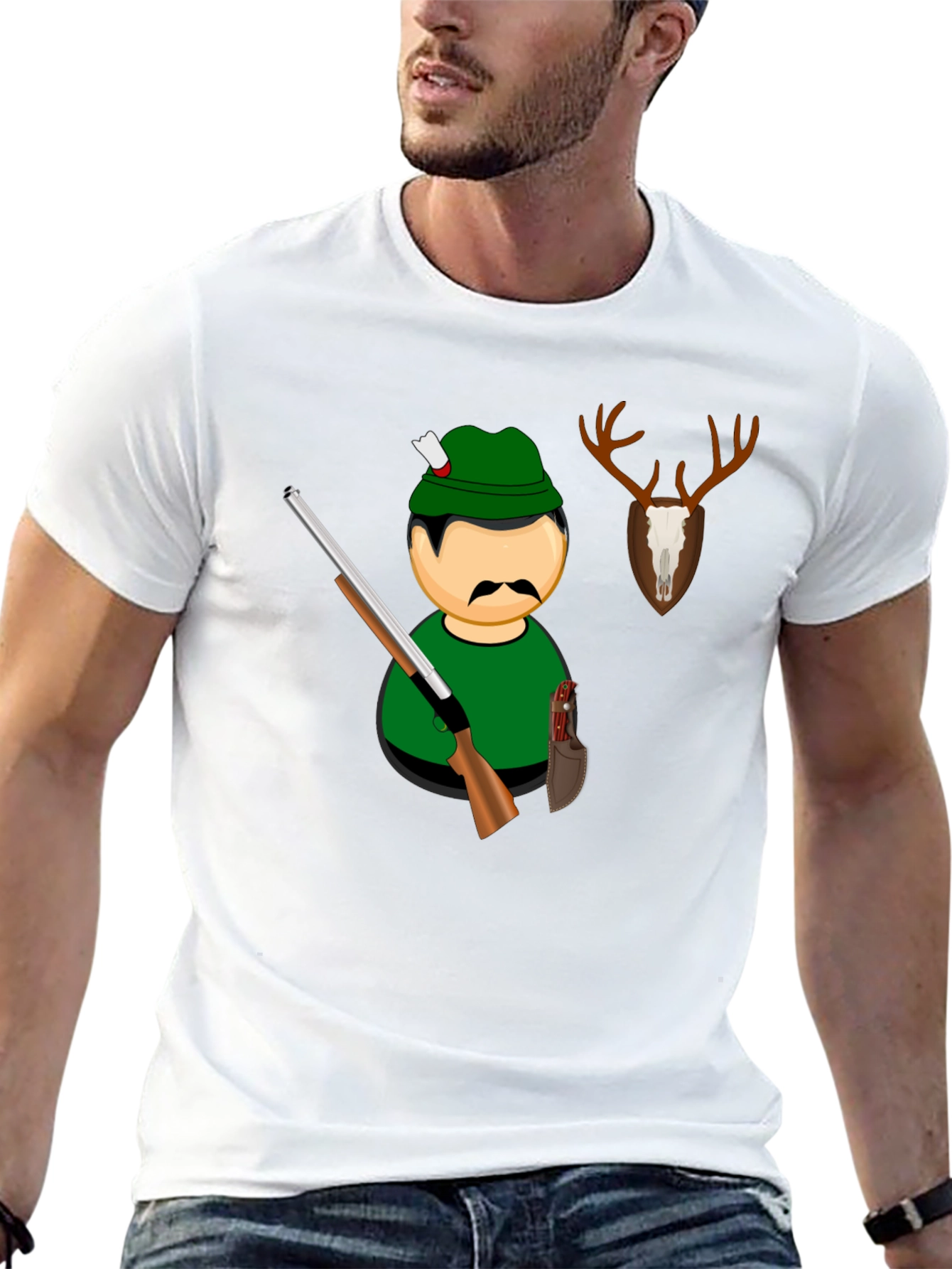 Hunter Graphic Tee - Novelty Design T-Shirt