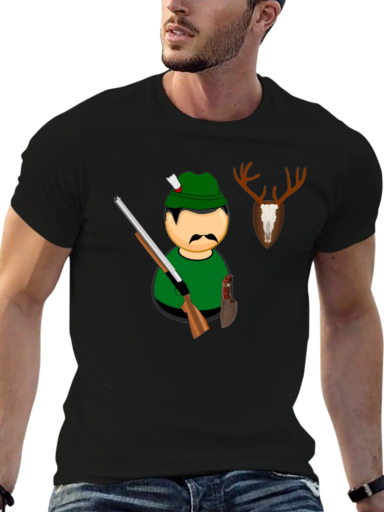 Hunter Graphic Tee - Novelty Design T-Shirt