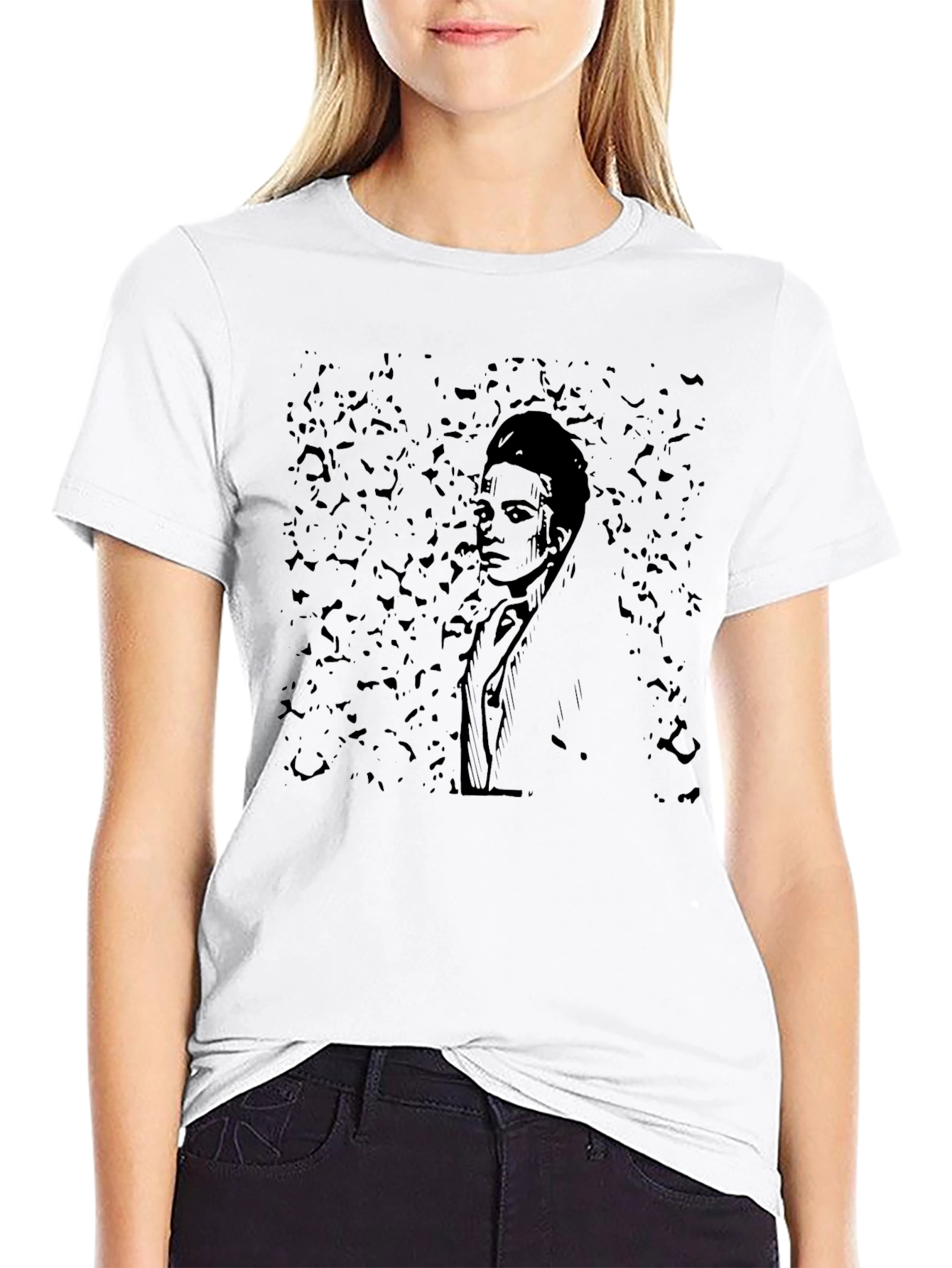 Graphic Print Black T-Shirt - Modern Style