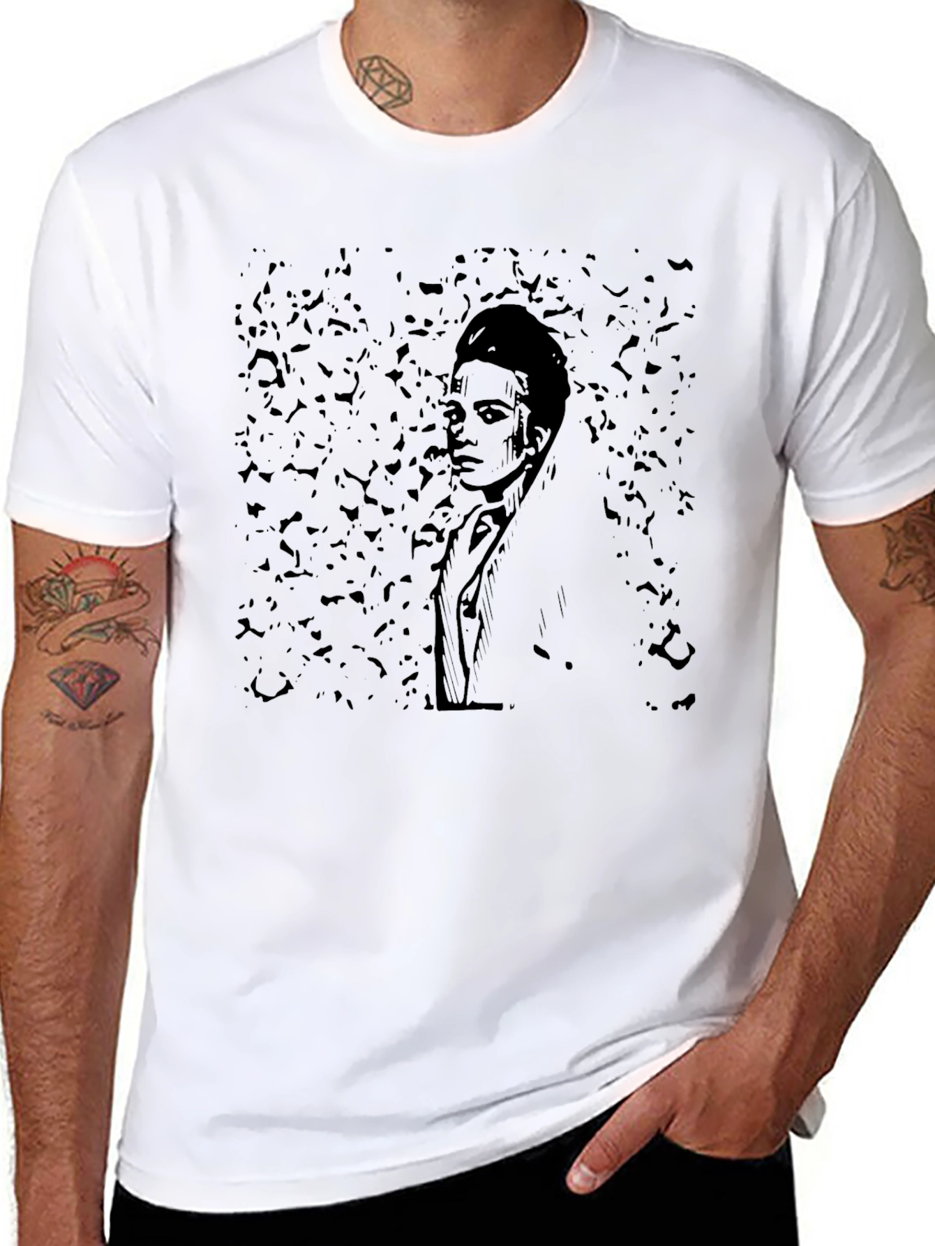 Graphic Print Black T-Shirt - Modern Style