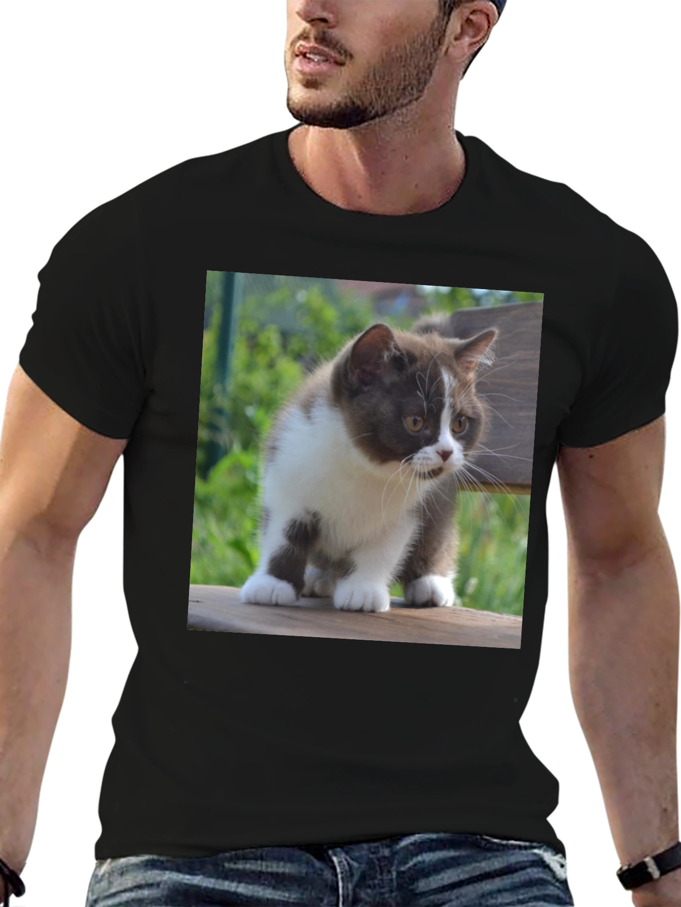 Cute Kitten T-Shirt - Black