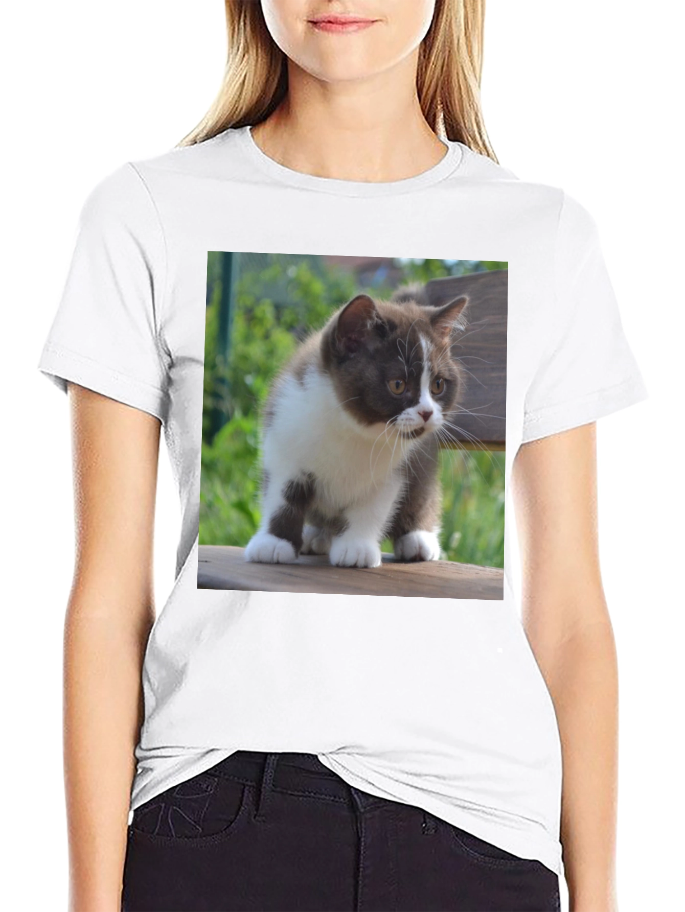 Cute Kitten T-Shirt - Black