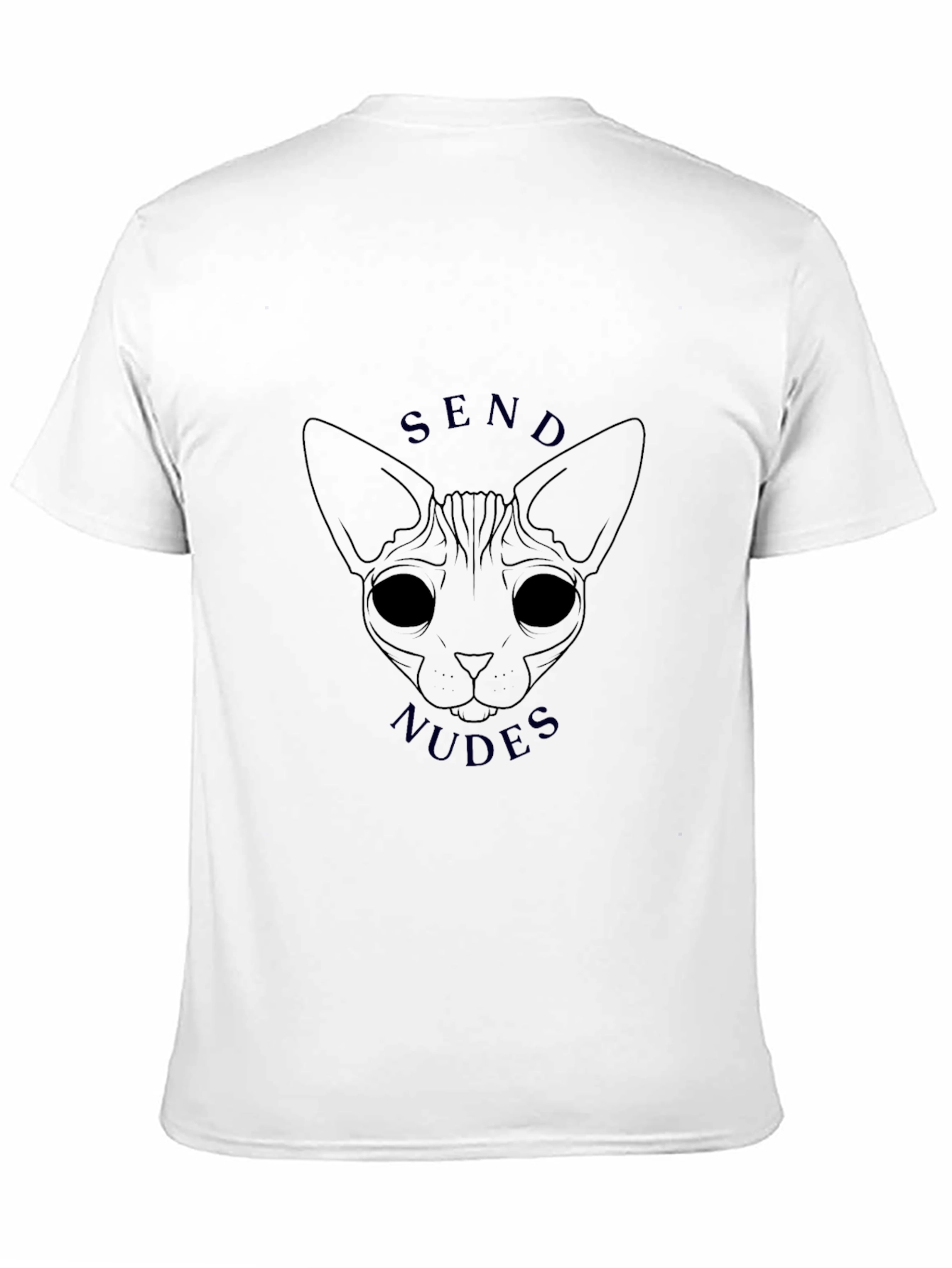 Send Nudes Cat Graphic Tee - Mens Black T-Shirt