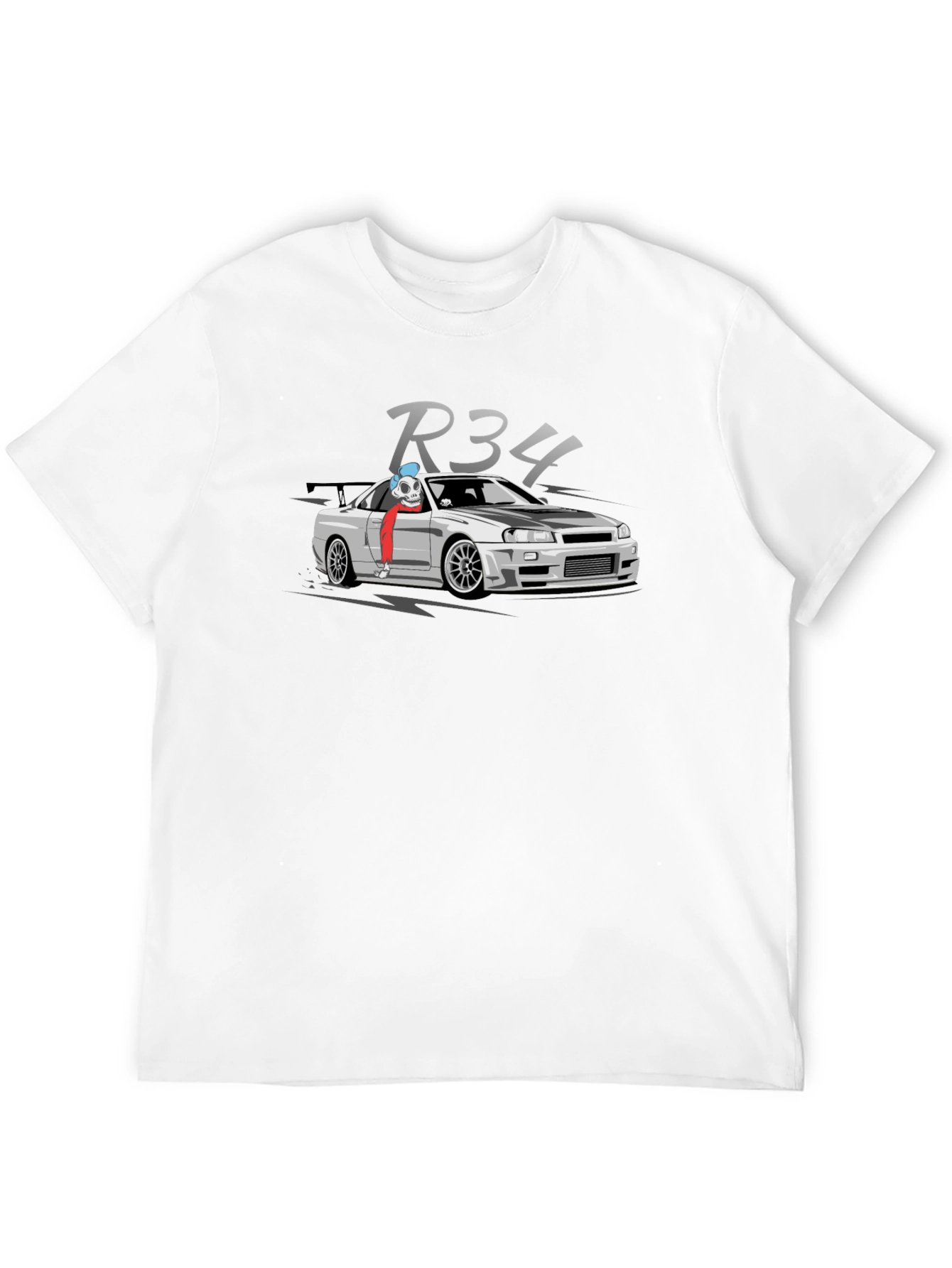 R34 Car Enthusiast Black T-Shirt
