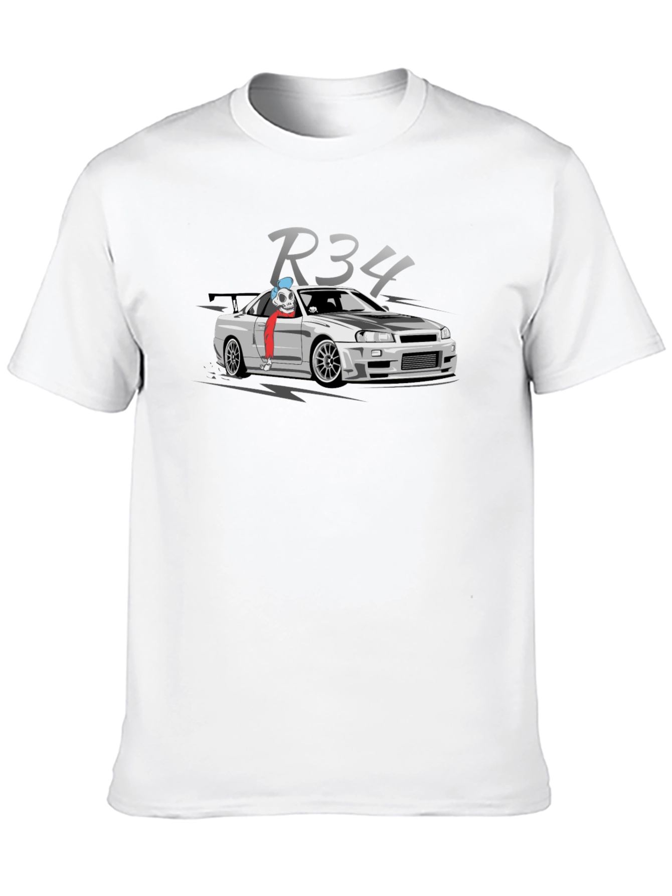 R34 Car Enthusiast Black T-Shirt