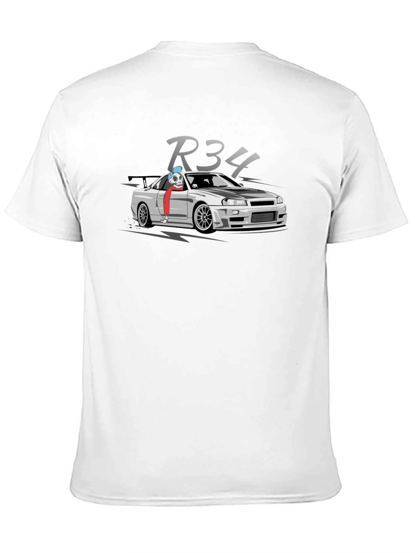 R34 Car Enthusiast Black T-Shirt