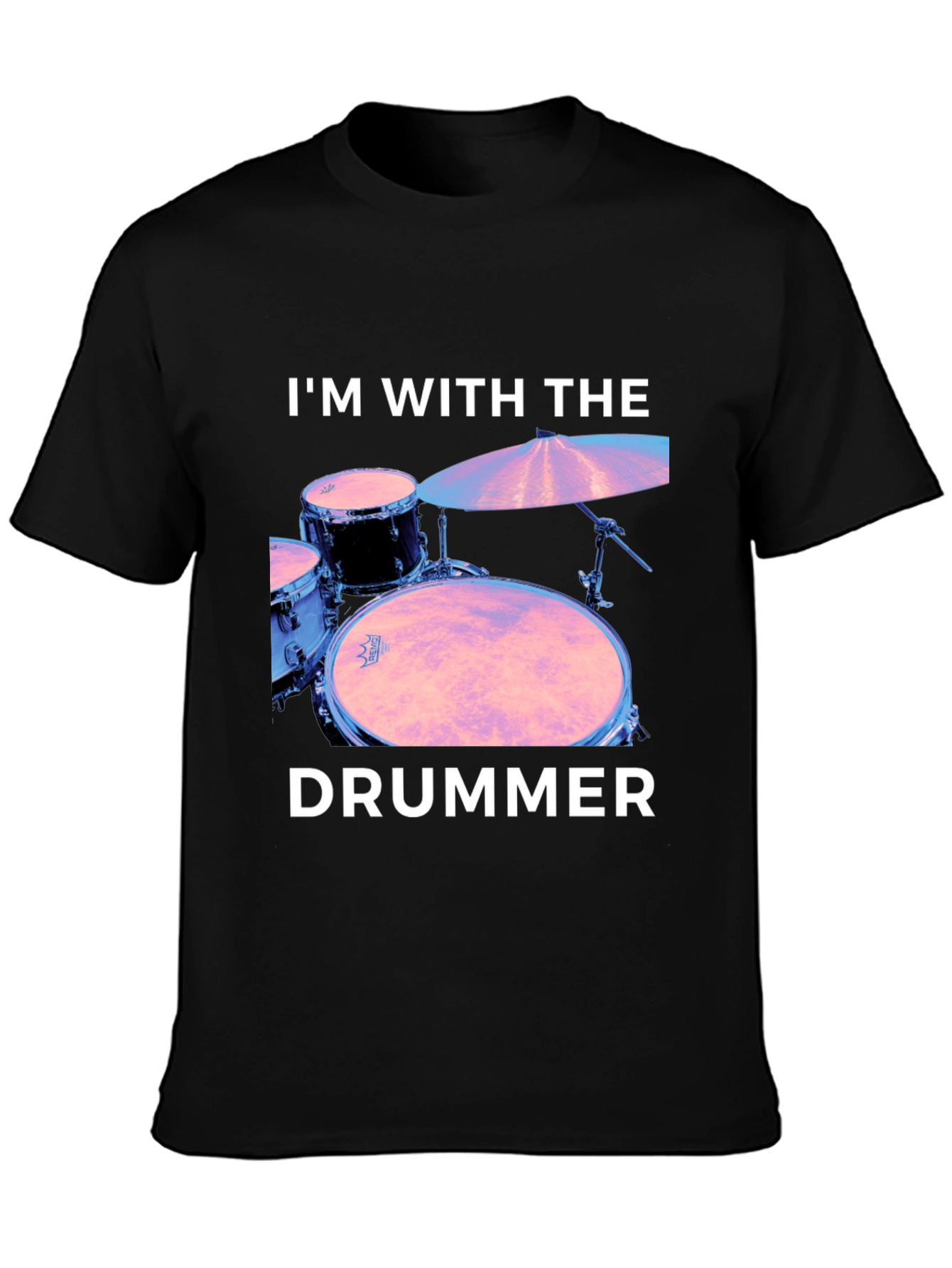 Im With The Drummer Black T-Shirt