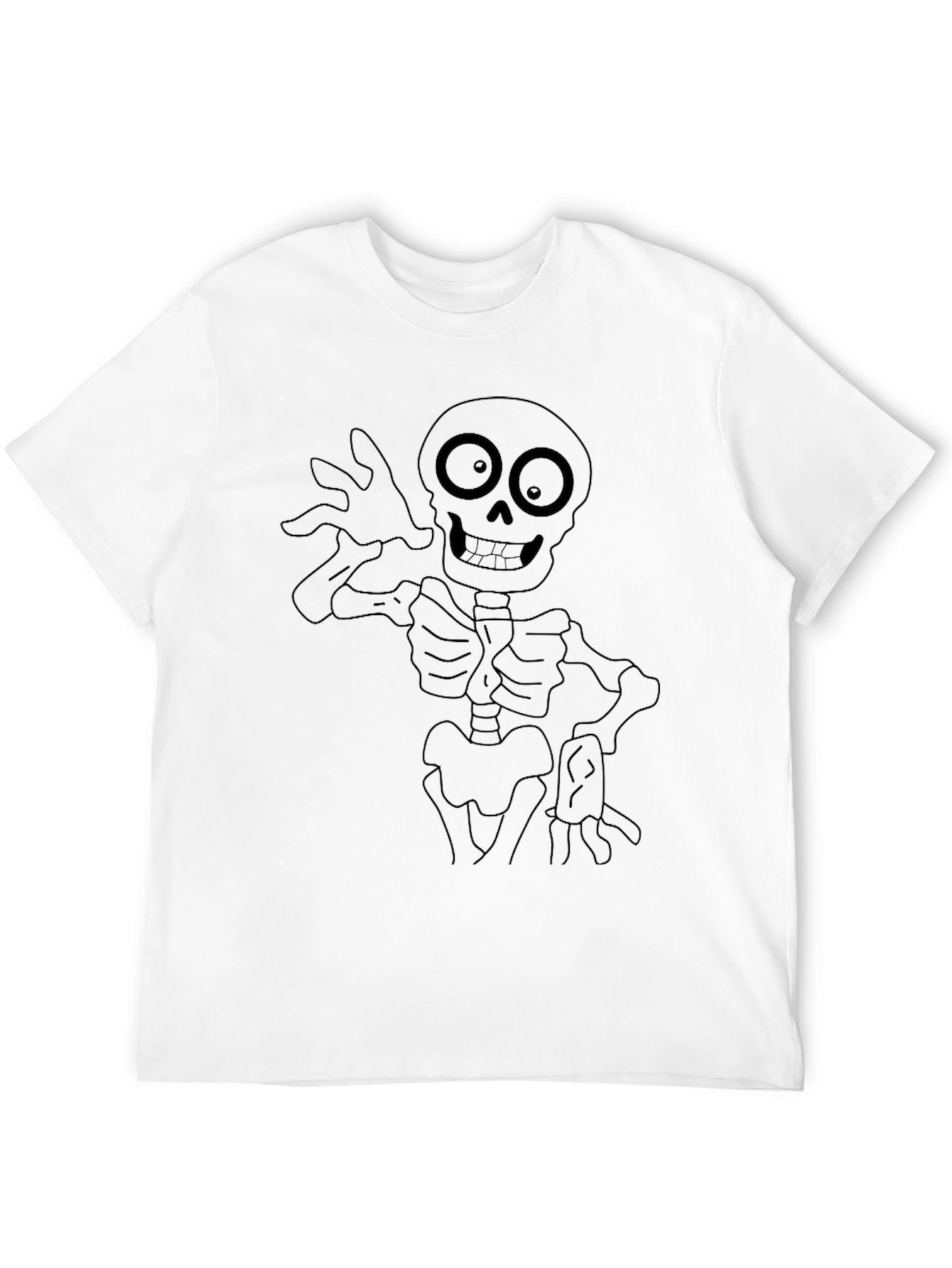Spooky Skeleton Graphic Tee - Black