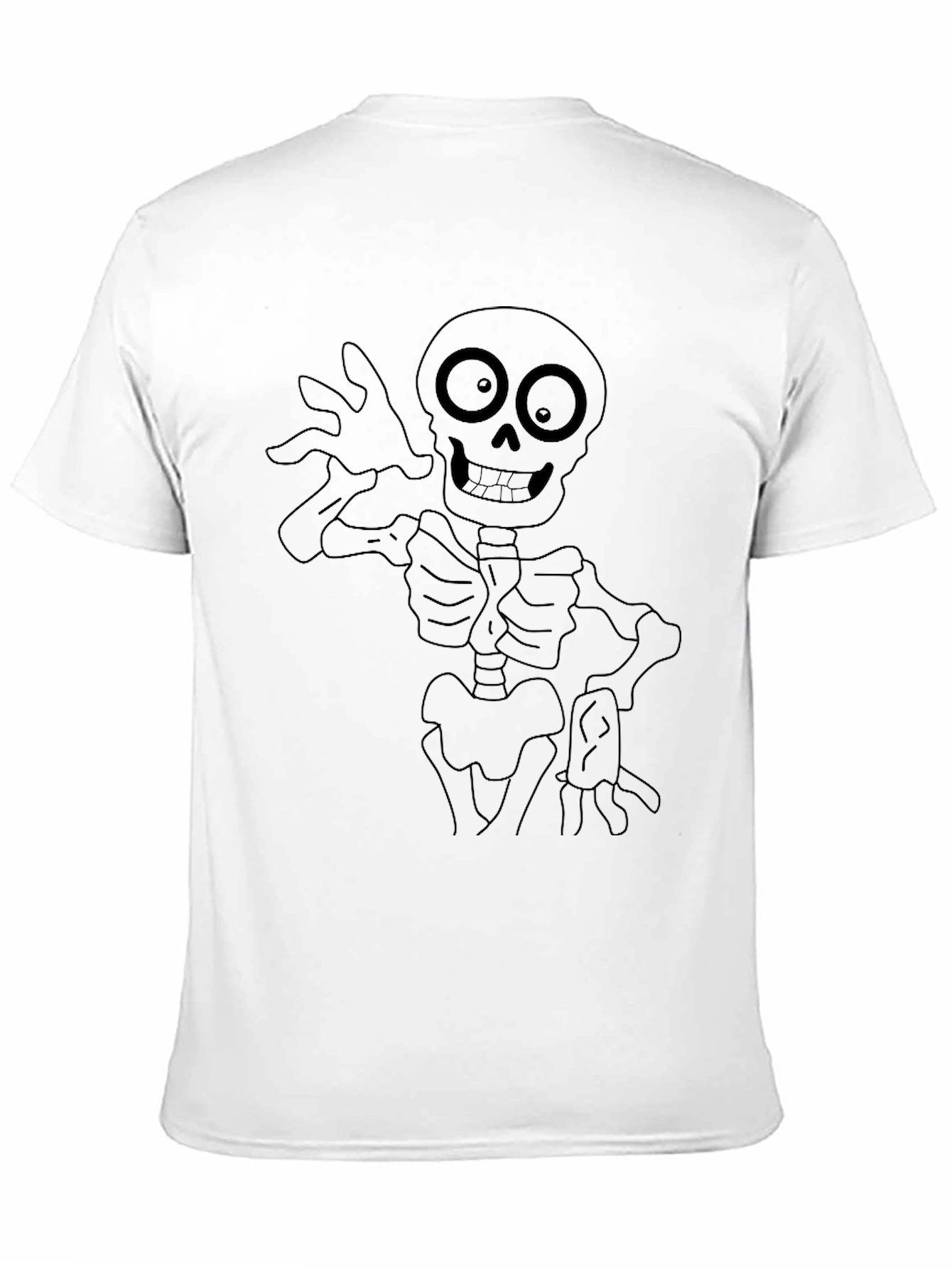 Spooky Skeleton Graphic Tee - Black