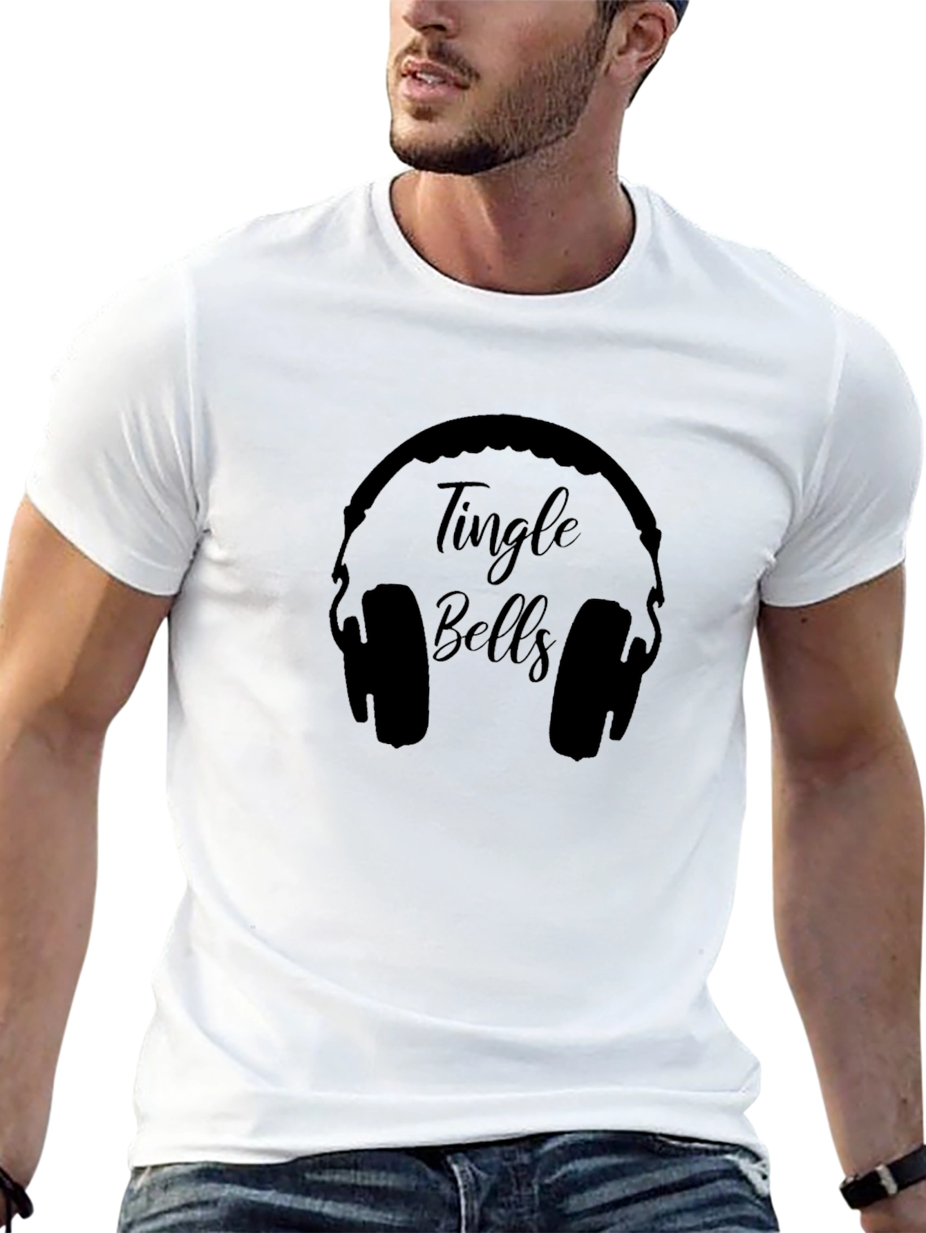 Tingle Bells Headphones Graphic Tee