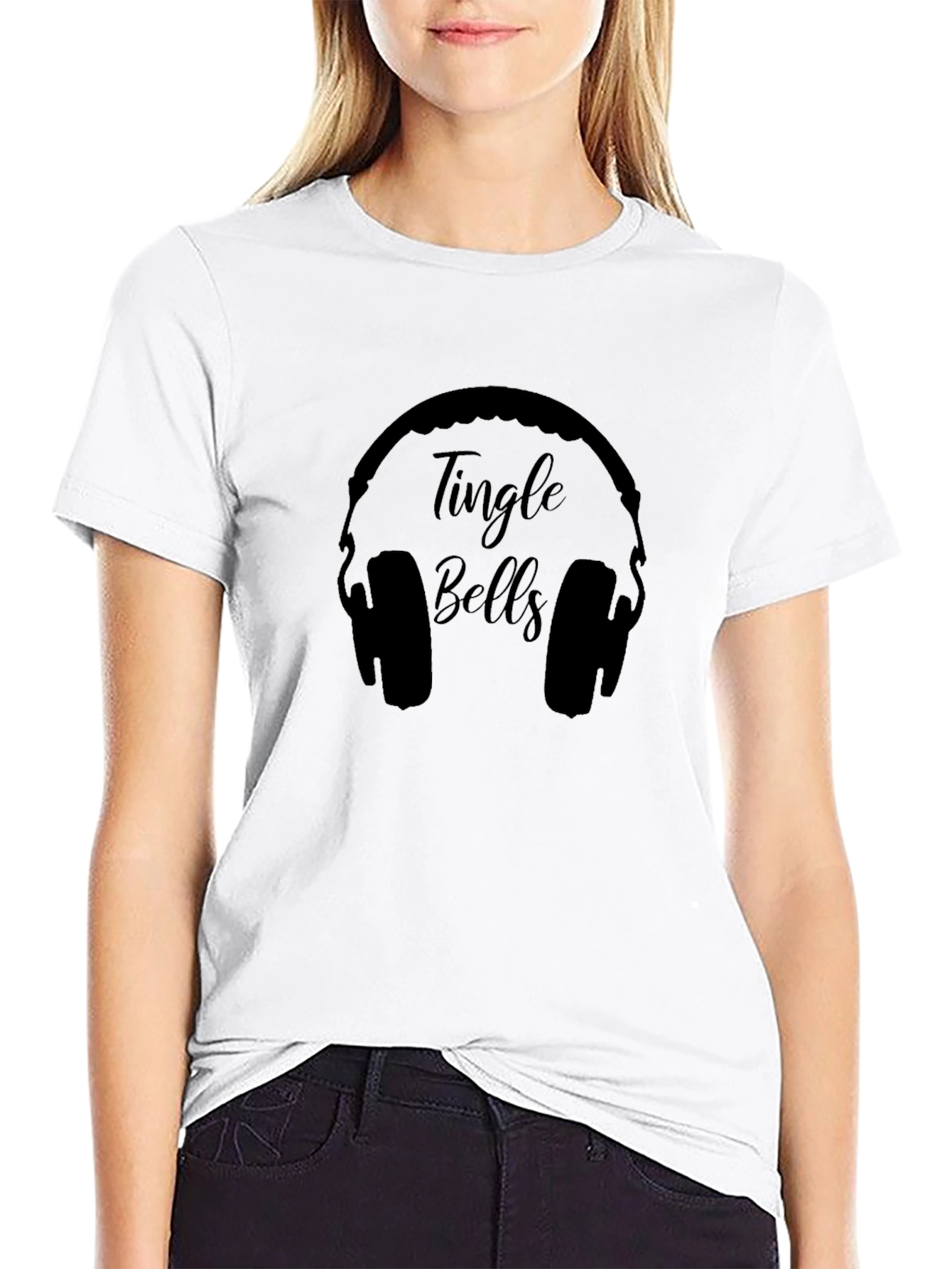 Tingle Bells Headphones Graphic Tee