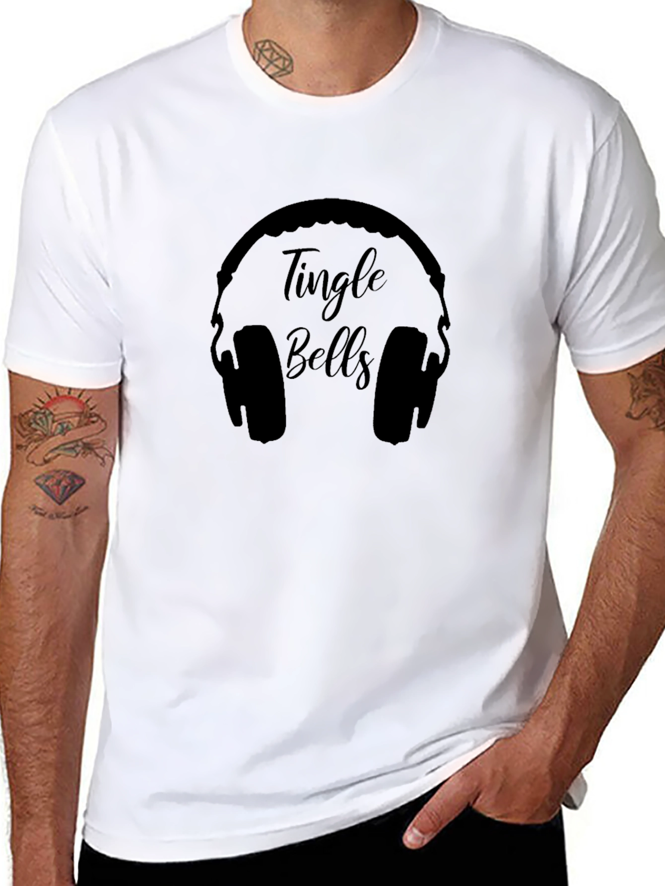 Tingle Bells Headphones Graphic Tee