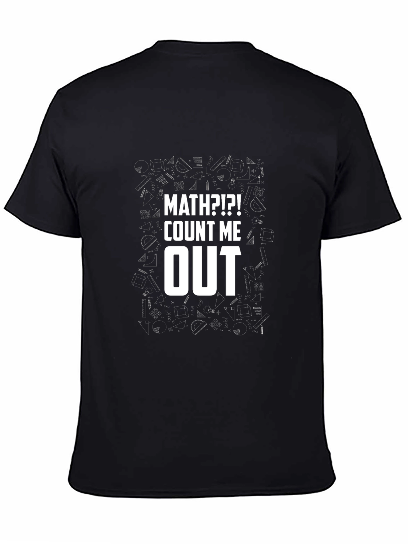 Math?! Count Me Out Black Graphic Tee