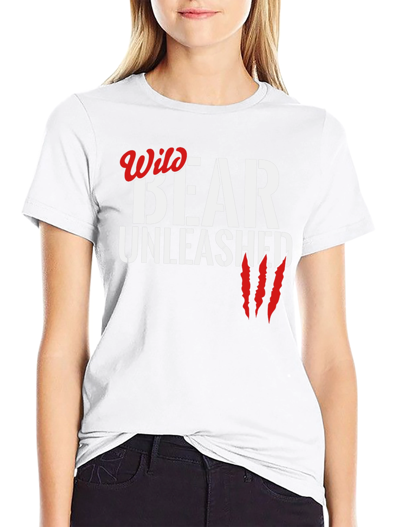 Wild Bear Unleashed Black Graphic Tee