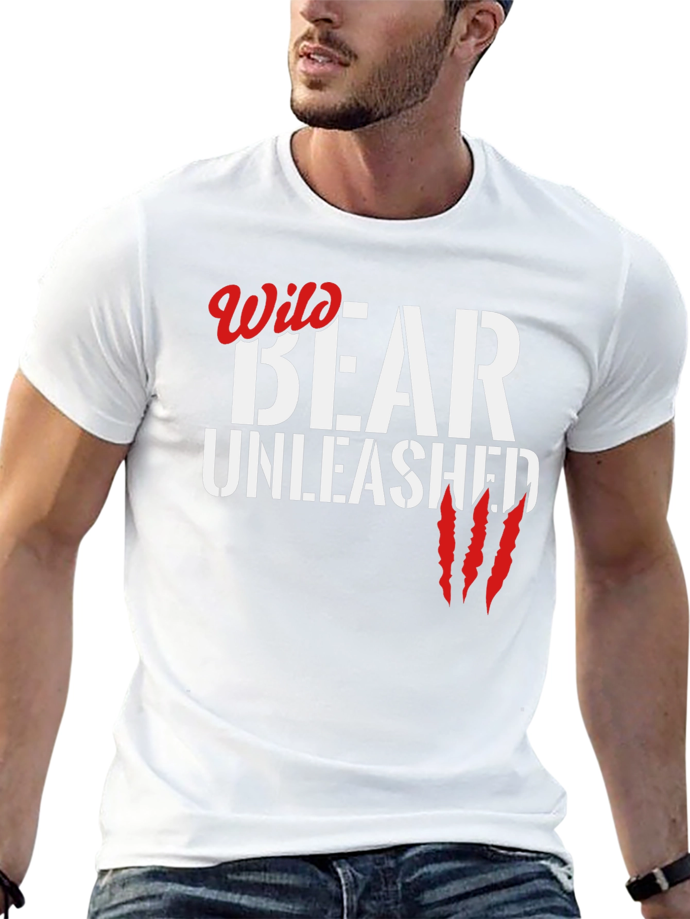 Wild Bear Unleashed Black Graphic Tee