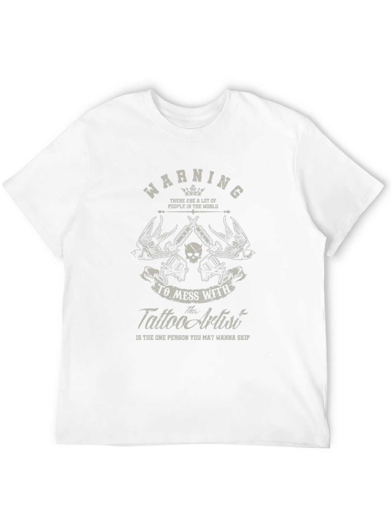 Warning Tattoo Artist Black Graphic T-Shirt