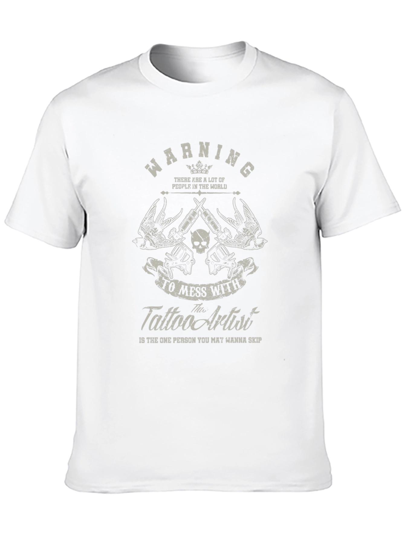 Warning Tattoo Artist Black Graphic T-Shirt