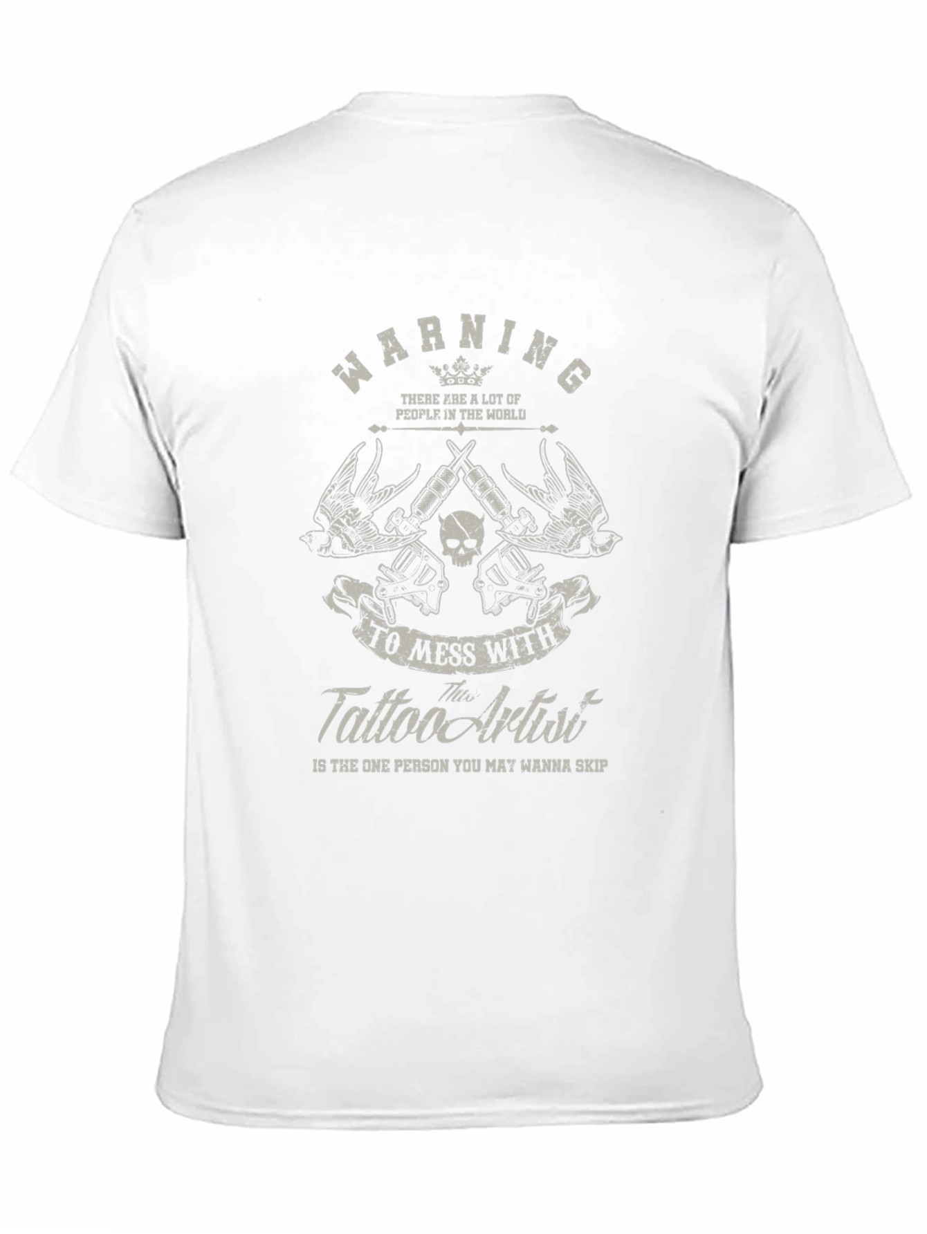 Warning Tattoo Artist Black Graphic T-Shirt