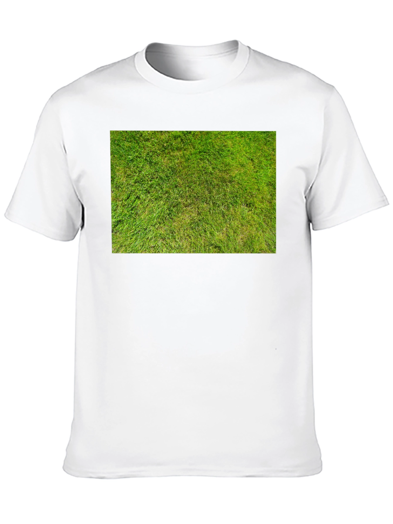 Grass Print Black T-Shirt - Unique Nature Design