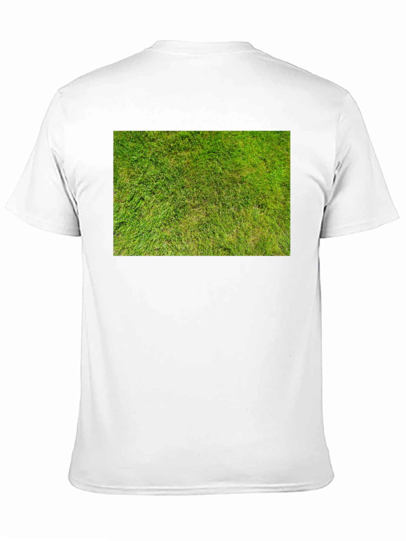 Grass Print Black T-Shirt - Unique Nature Design