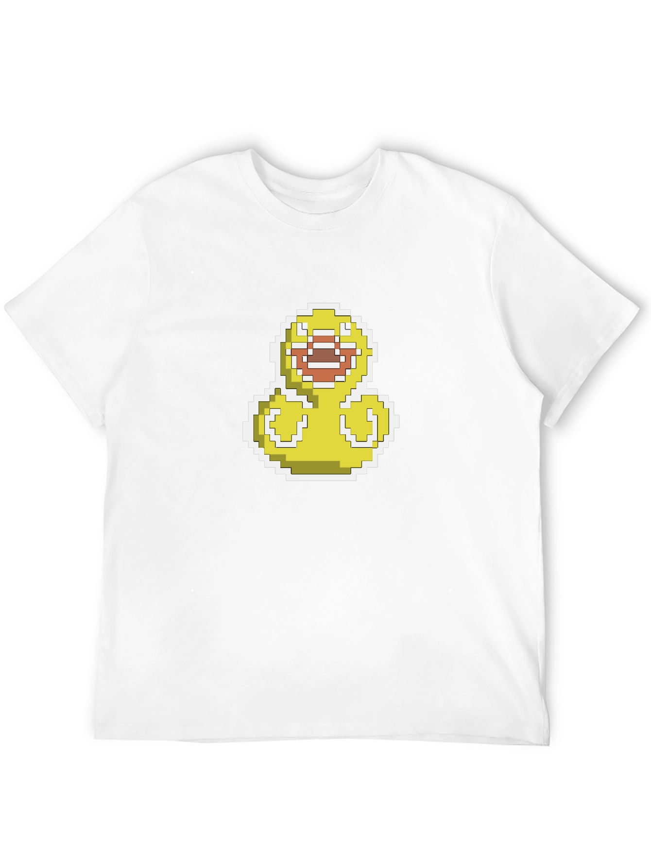 Pixel Duck Graphic Black T-Shirt - Casual Style