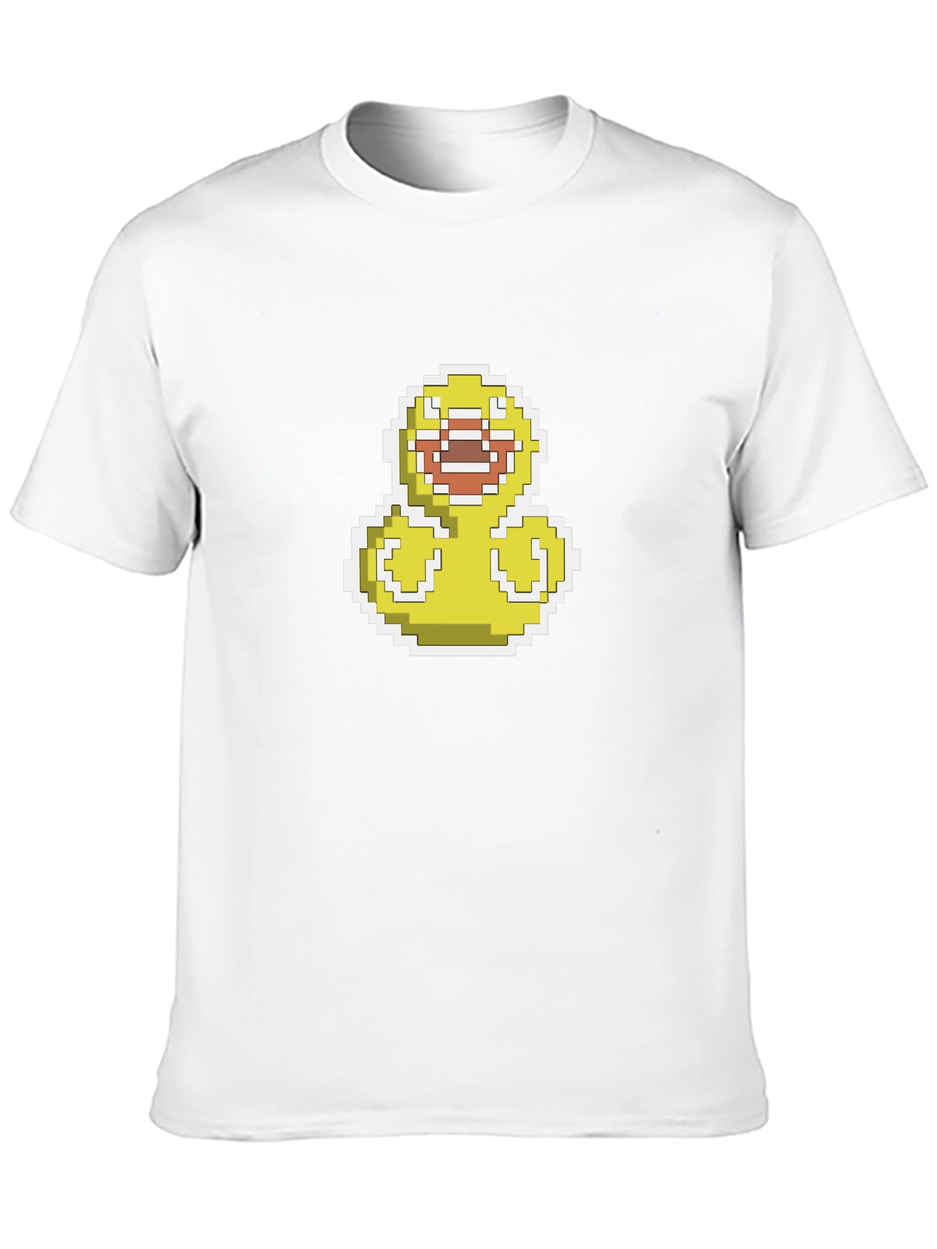 Pixel Duck Graphic Black T-Shirt - Casual Style