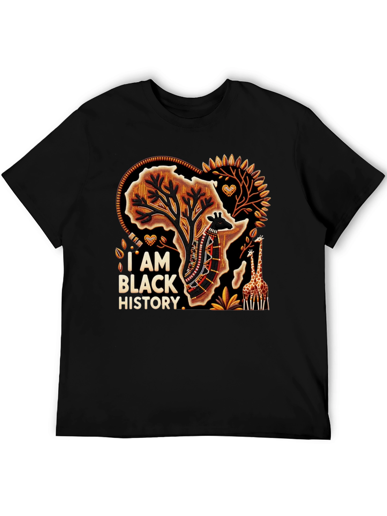 Black History T-Shirt - African Giraffe Tee