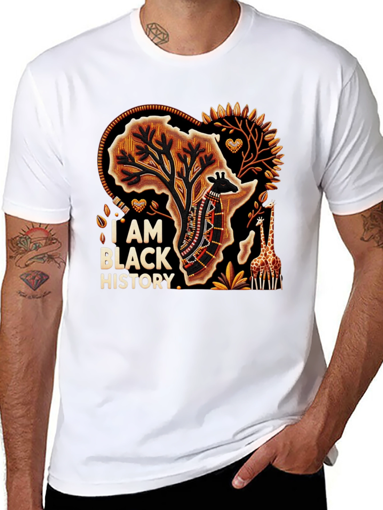 Black History T-Shirt - African Giraffe Tee
