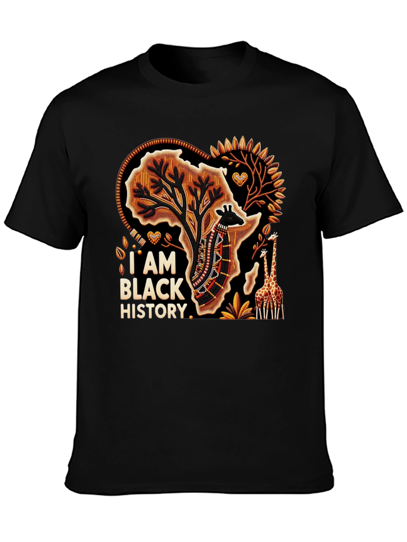 Black History T-Shirt - African Giraffe Tee