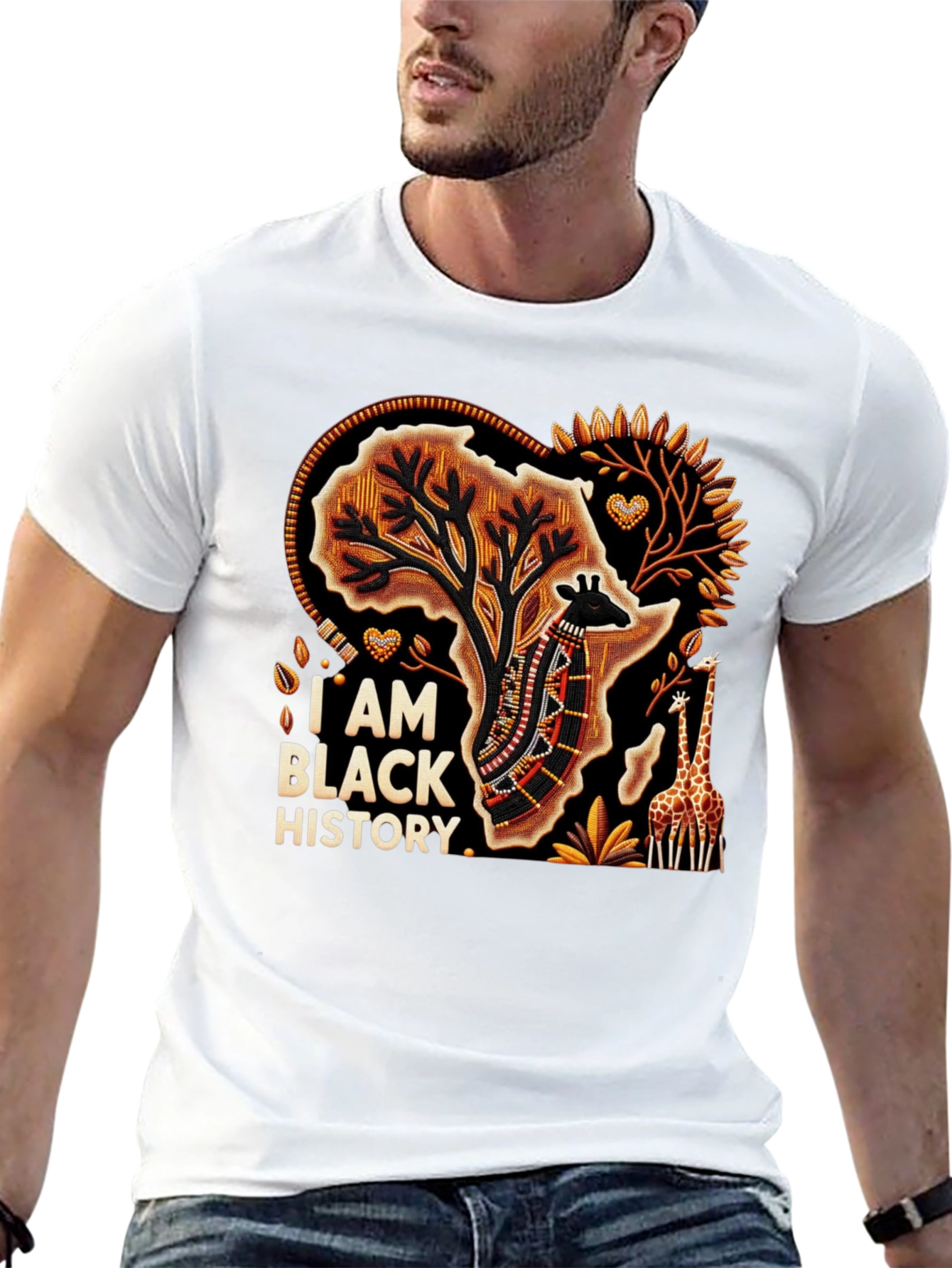 Black History T-Shirt - African Giraffe Tee