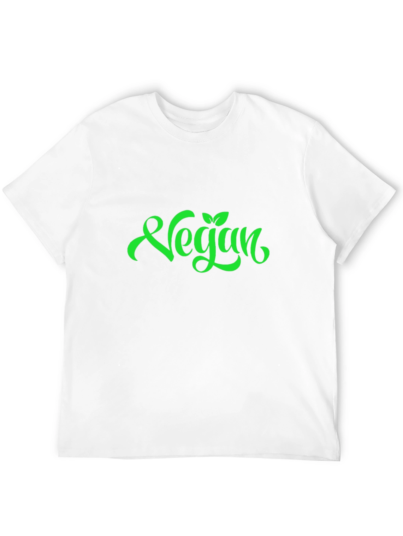 Vegan Green Lettering Black T-Shirt