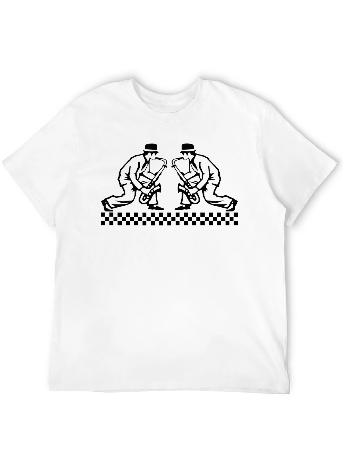 Saxophone Men Graphic Black T-Shirt