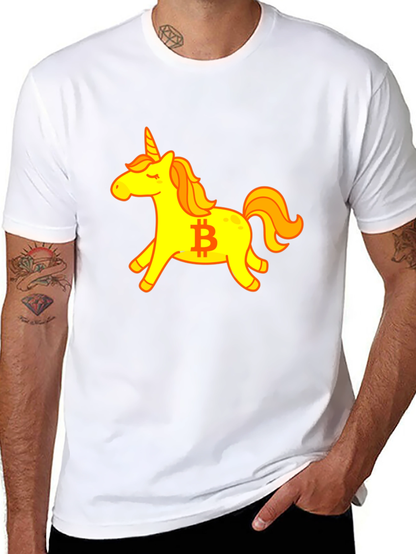 Bitcoin Unicorn Black T-Shirt