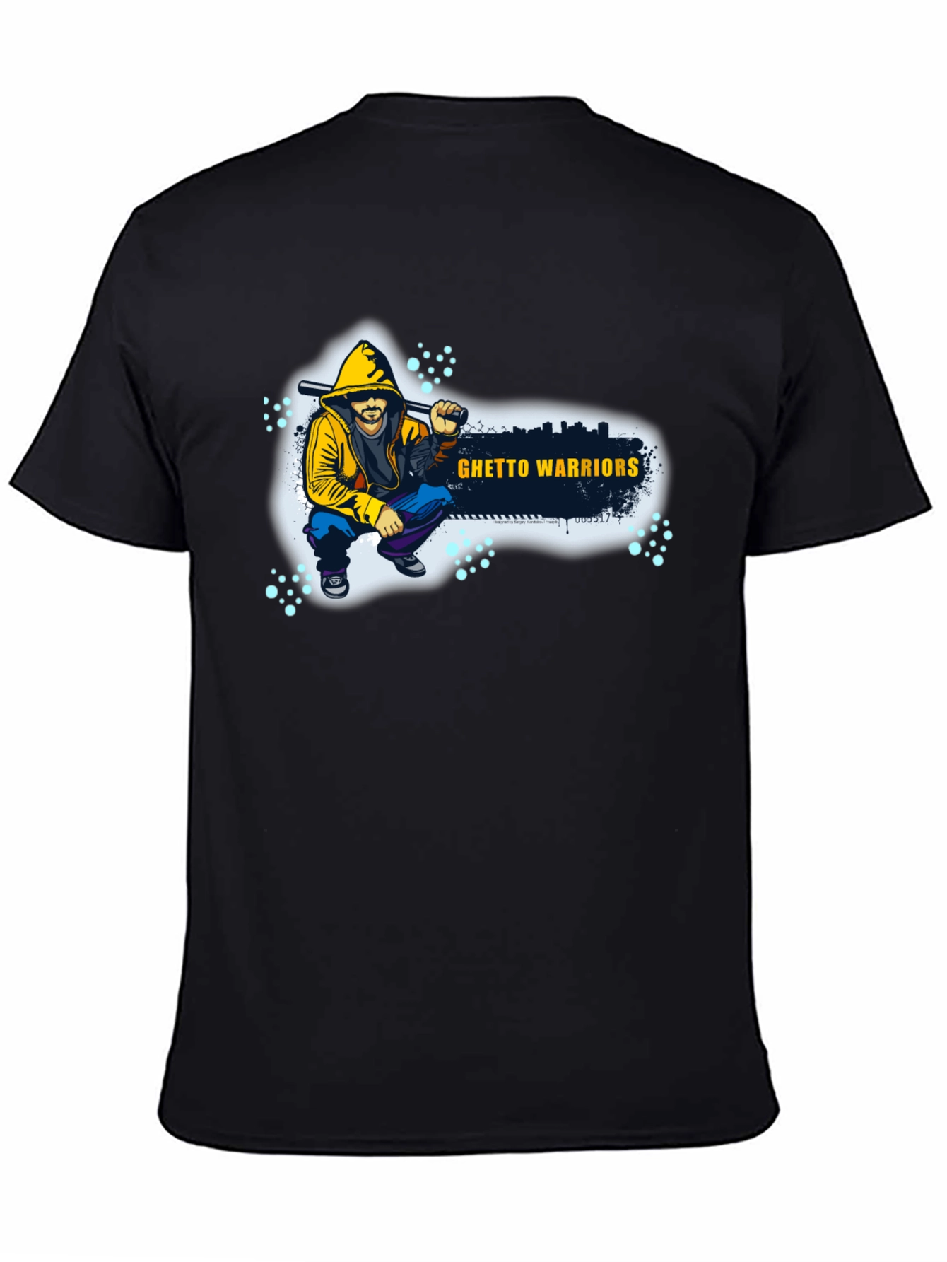 Ghetto Warriors Black Graphic T-Shirt