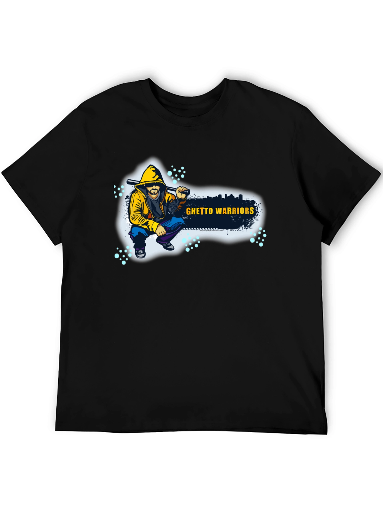 Ghetto Warriors Black Graphic T-Shirt